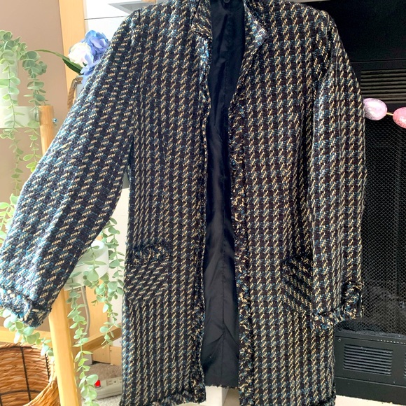 Jackets & Blazers - Tweed Longline Jacket